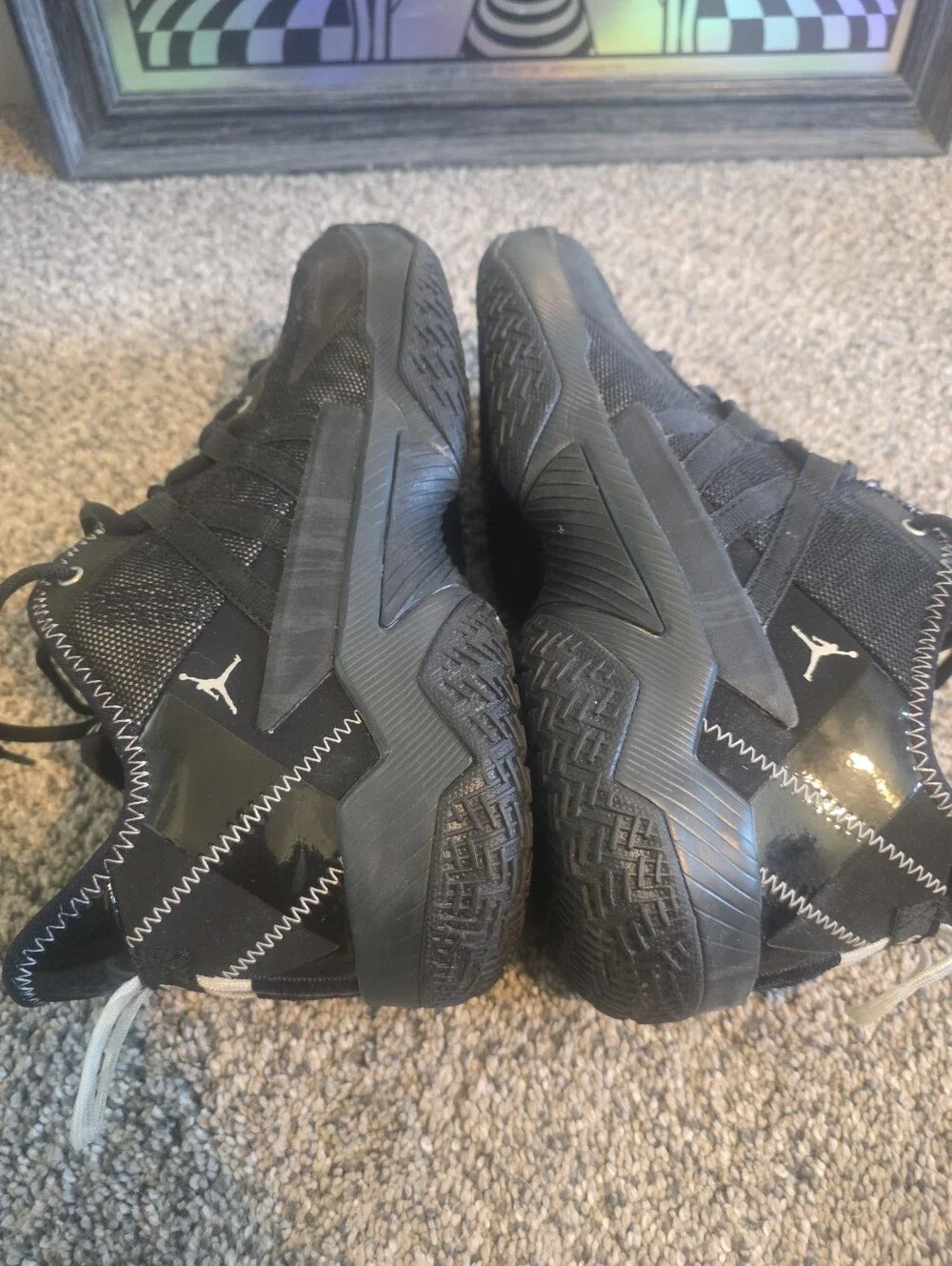 Nike Air Jordan One Take II sneakers in black with metallic silver accents 10